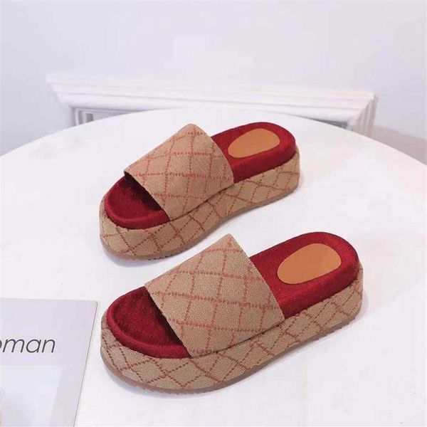 

womens fashion slippers coated-canvas platform sandals with chunky self-covered platform height 60 mm size euro 35-422241, Black
