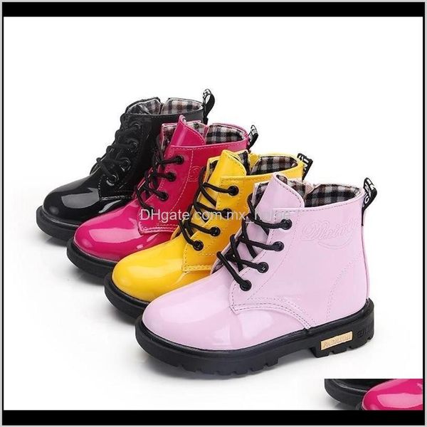 

baby & maternity drop delivery 2021 boys spring autumn pu leather children fashion toddler girls warm winter boots kids shoes 201130 e266f, Black;grey