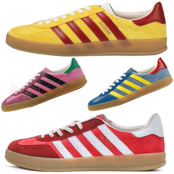 

fashion xad gazelle sneaker men women casual shoes white suede blue silk red pink green velvet beige ebony canvas low designer sneakers mens