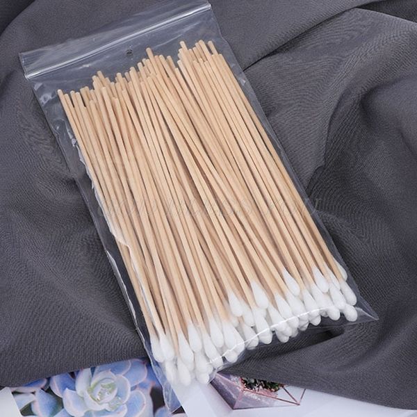 

cotton swabs 100pcs 6 long wood handle sturdy applicator swab q tip drop 220919