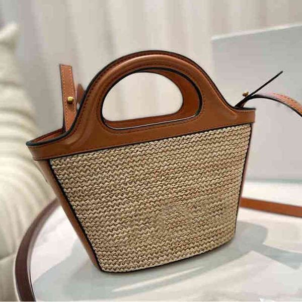 

totes rattan straw tote bag women luxury designer brand crossbody shopping handbags lady letter weave basket shoulder wallets 220416