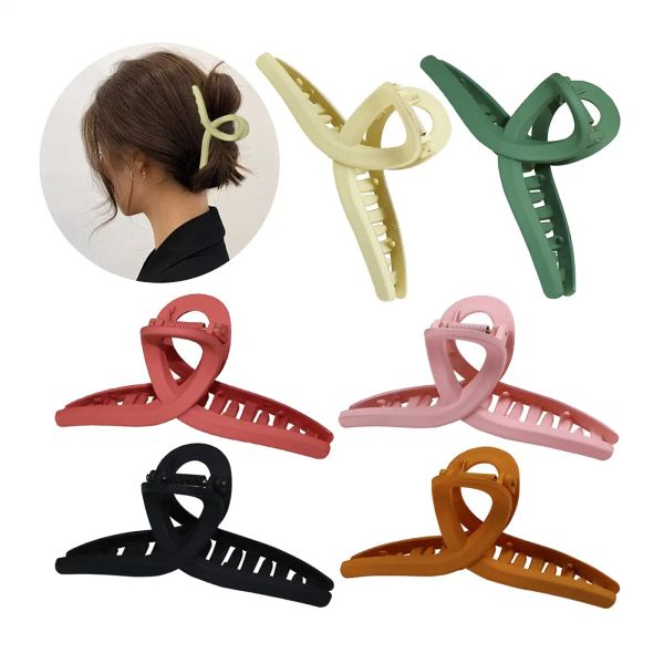 

hair clips barrettes large claw 6 color 4 3 inch nonslip jaw clamp strong hold matte butterfly banana barrette styling acc ffshop2001 amopr, Golden;silver