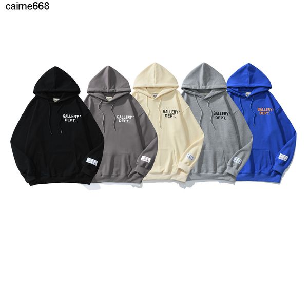

men's hoodies sweatshirts men's hoodie high street gary dept letter print large loose men's and women's hoodie, Black