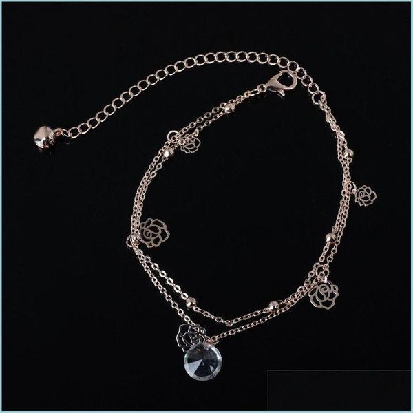 

anklets fashion gold color barefoot anklets for women bracelet on the leg jewelry c3 drop delivery 2021 dhseller2010 dhju6, Red;blue