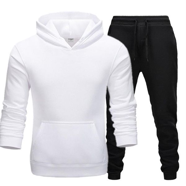 

men's solid color hoodie men's sportswear sportswear hoodie and pants set asian size s-xxxl2495, Gray