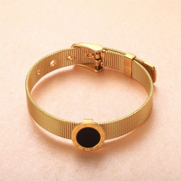 

women designer bangles adjustable size stainless steel gold pated luxury letter couple bracelets lady party gifts whole250r, Black