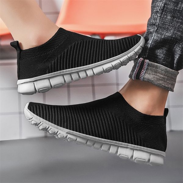 

dress shoes summer walking shoes men light breathable sneakers men casual shoes flats slipon sneakers men loafers lovers 3547 220919, Black