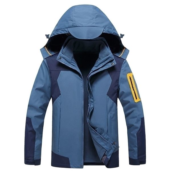 

mens down parkas outdoor vintage thick jacket women coat men threeinone fleece liner outdoor clothing windproof waterproof winter female 220, Black