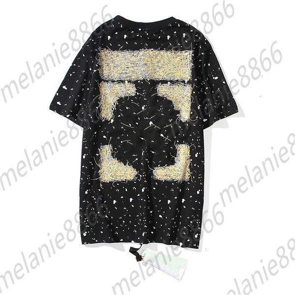 

off style white summer women's and men's t-shirts gilded graffiti arrow short sleeve t-shirt fashion br lovers european loose bott, White;black