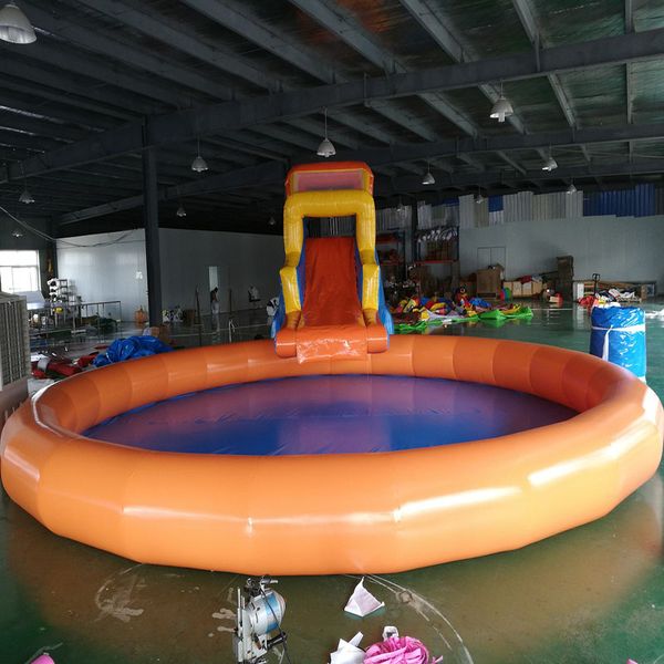 

outdoor games & activities new design inflatable water slide with pool for sale