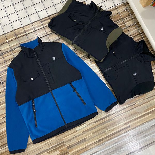 

2022 men jacket warm fashion classic fur jacket imported cashmere ykk zipper fleece stand collar shoulder armband design embroidery windproo, Black