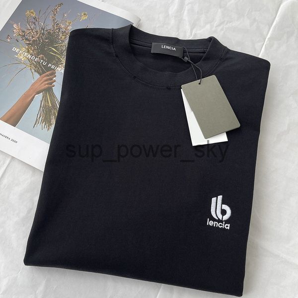 

fashion mens t-shirts designer balencaigass original tee letter letter print black short sleeve couple simple hip hop dress, White;black