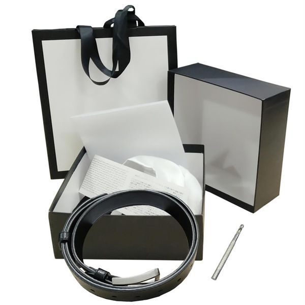 

belts womens mens belt black genuine leather gold smooth buckle with white box white dust bag white gift bag black card 28 6548240s, Black;brown