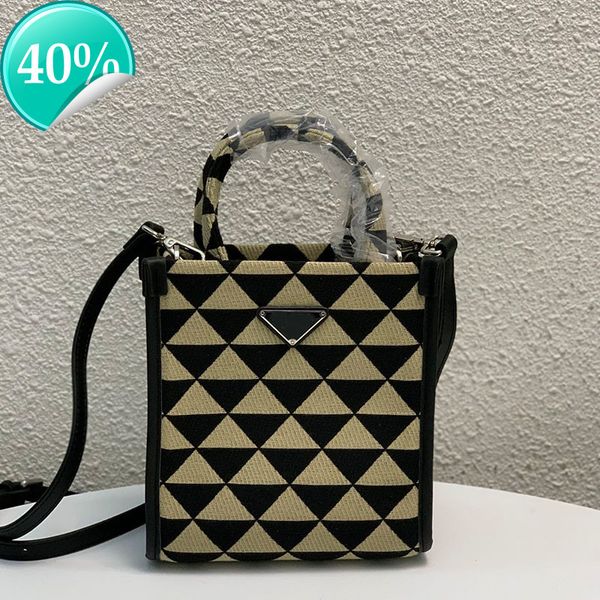 

designer evening bag new shoulder mini hand tote shopping crobody large capacity package removable strap triangle sign women