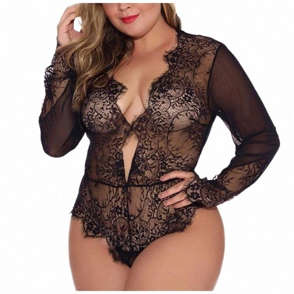 

sheer lace bodysuit women backless transparent mesh bow jumpsuit straps rompers catsuit bodysuits slim overalls lw women's jumpsuits &, Black;white