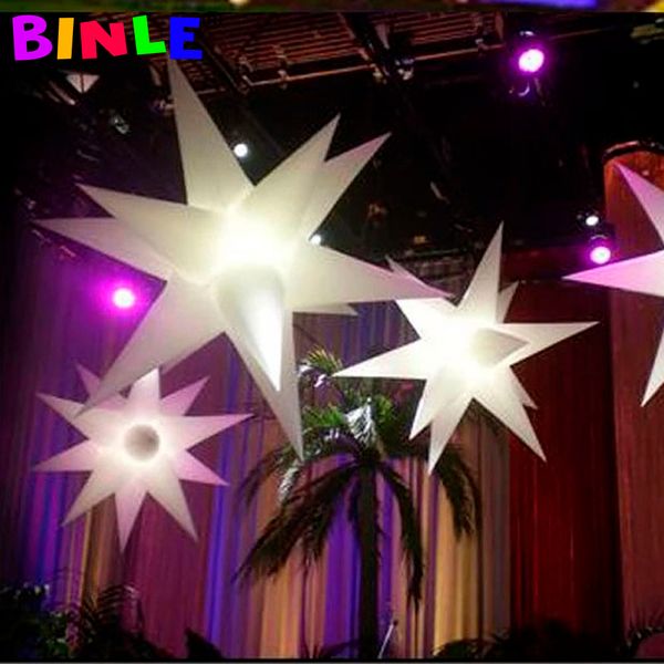

giant inflatable led decoration 3d hanging star for nightclub party wedding events