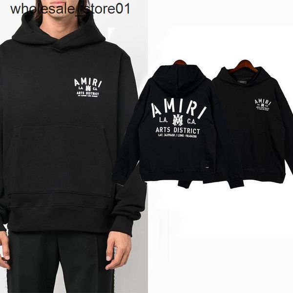 

men's hoodies sweatshirts art community print men's and women's street hooded mountain sweate, Black