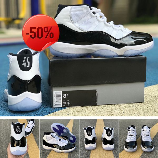 

boots boots 2021 quality classic concord 45 mens basketball running shoes 11 11s black white women designer trainer sports sneakers 36-47 wi