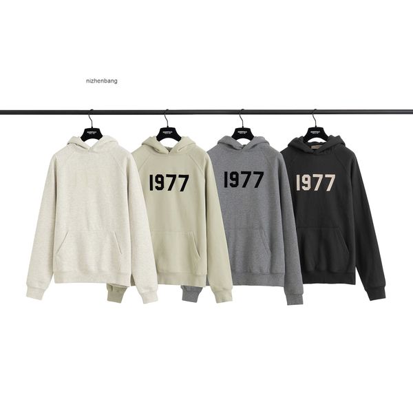 

fashion couples essentials hoodies double line high street 1977 flocked loose male ln5a, Black
