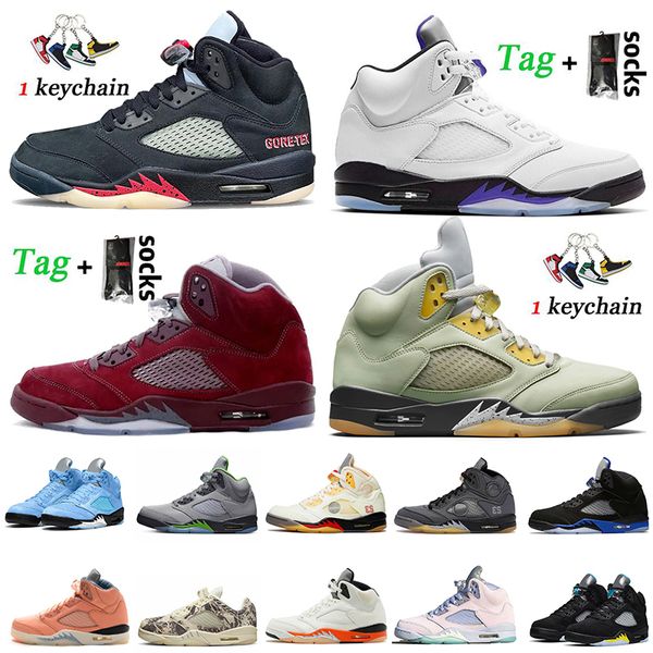 

5 mens basketball shoes jumpman 5s burgundy gore-tex offs jade horizon black muslin unc racer blue aqua bluebird size eur 36-47 women men tr
