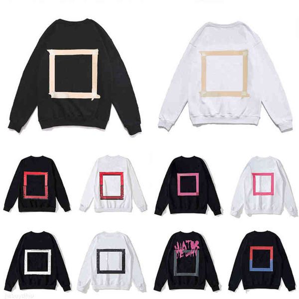 

men's hoodies sweatshirts designers 2021 mens winter hip hop offs streetwear letter white, Black