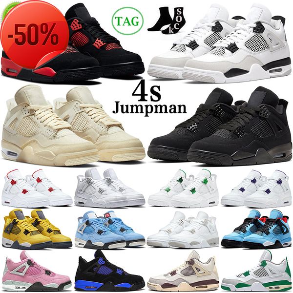 

boots jumpman 4 4s mens basketball shoes military black cat canvas red thunder university blue thunder pink cactus jack men women trainers o