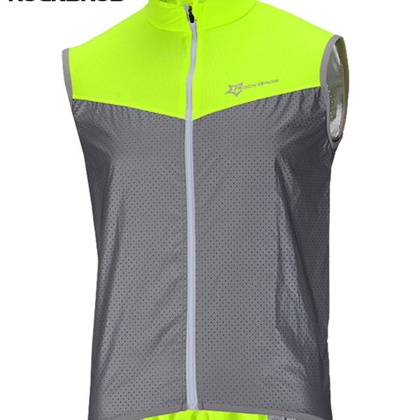 

men's vests rockbros cycling vests reflective safety vest bicycle sportswear outdoor running breathable jersey for men women bike wind, Black;white