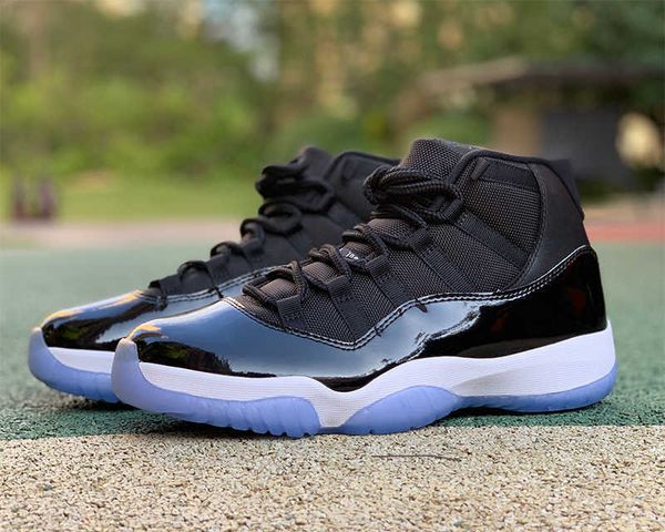 

jumpman 11 high space jam basketball shoes black real carbon fiber 11s trainer sports stylist fashion sneakers come with box