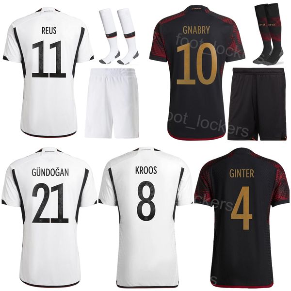 

men kids soccer 25 thomas muller jerseys national team 2022 world cup 10 serge gnabry 1 manuel neuer 20 gosens 8 toni kroos 18 leon goretzka, Black;yellow