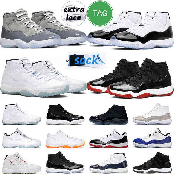

11s basketball shoes men women cool grey cap and gown platinum tint 11 legend blue bright citrus concord outdoor mens trainer, Black