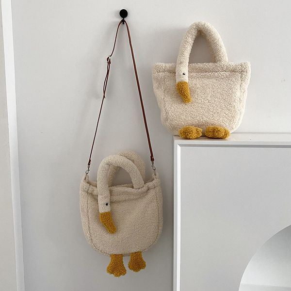 

evening bags hylhexyr woman s goose imitation cashmere shoulder bag cute girl handbag zipper portable adjustable messenger 220919