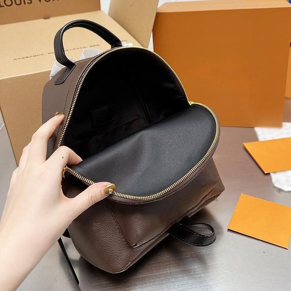 

luxury designer school bag palm mini spring backpack women leather shoulder messenger shopping bags purses satchel tote m44873