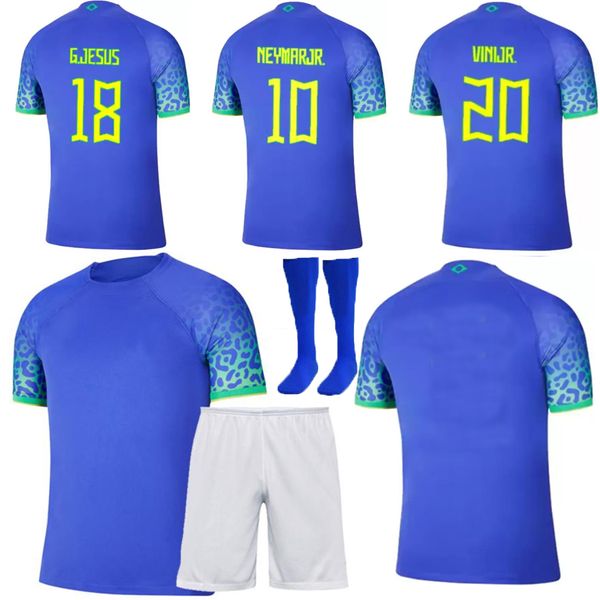 

2022 soccer jersey brazils world cup 2023 football shirt p.coutinho away .paqueta t.silva pele marcelo brasil men kids kit maillot casemiro, Black;blue