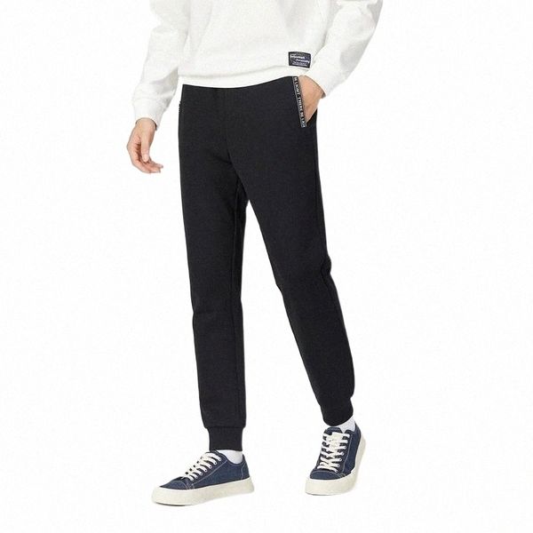

men's pants semir sports men trousers 2021 autumn casual man jogging slim trend1 23bk#, Black