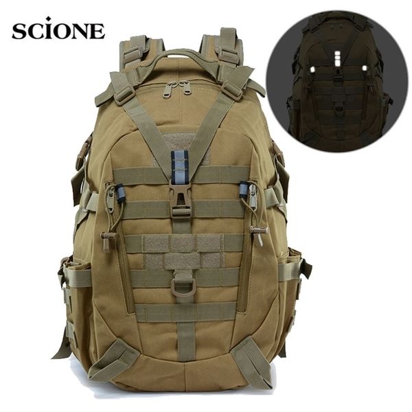 

outdoor bags 40l camping backpack military bag men travel bags tactical army molle climbing rucksack hiking outdoor reflective bag xa714a 22