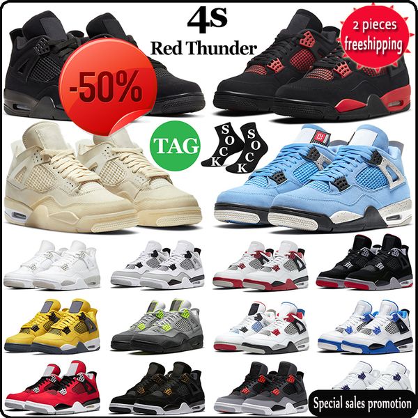 

jumpman 4 men basketball shoes women 4s red thunder military black cat sail white oreo cactus jack university blue mens trainers outdoor