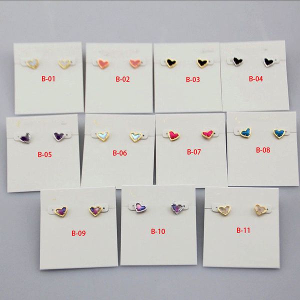 

stud heart drusy stone real 18k gold plated dangles glitter earrings jewelries letter gift with dust bag2889825, Golden;silver