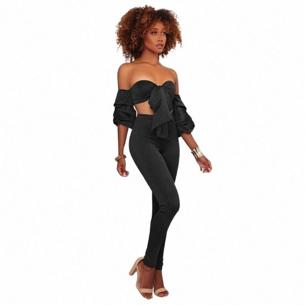

women's jumpsuits & rompers ladies skinny women bow strap puff sleeve strapless collar off-shoulder beach clothes spring summer rsj002, Black;white