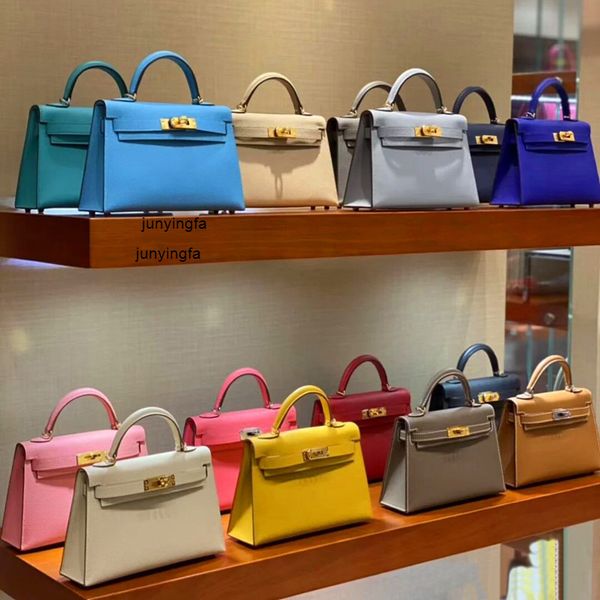 

designer handbags kellyss herme leather women's 2023 new fashion second generation mini small portable one shoulder messenger bag ayw