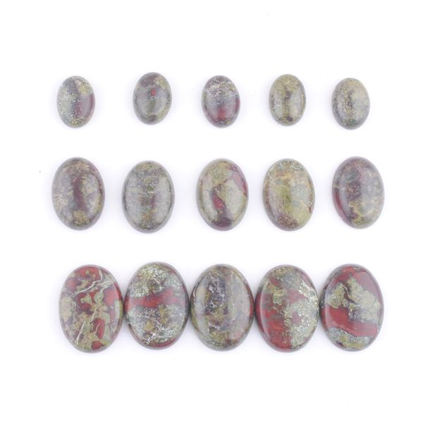 

natural stone loose gemstones dragon bloodstone oval cabochon cab no drill hole beads diy jewelry making accessories bu342, Black