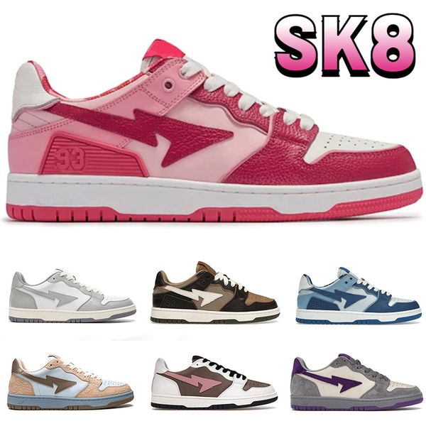 

2023 luxury sk8 sta court bapesta casual shoes designer nigo men women sneaker abc camo pink blue vintage beige indigo brown ivory black yel