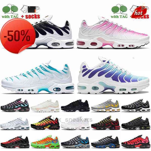 

running shoes fashion womens mens tn plus tns oreo pink fade blue fury bleached aqua snakeskin sports trainers sneakers big size 46, Black