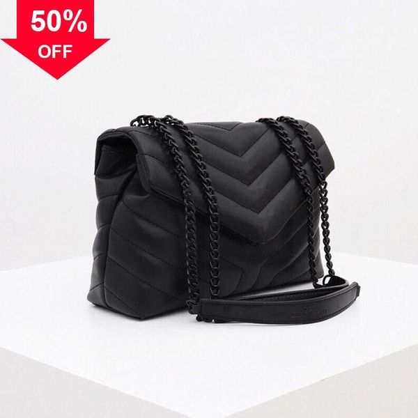 

designer evening bag new shoulder mini handbag 2021 luxury brand loulou y-shaped digner seam leather ladi metal chain clamshell msenger gift
