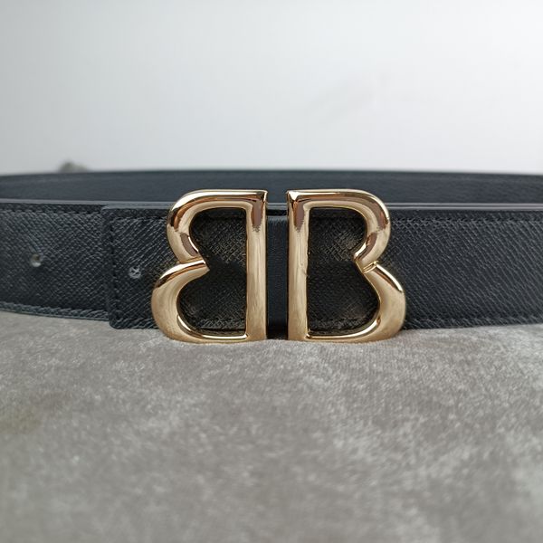 

new designer belt luxury big doubleb buckle belts fashion men women leather belts gold silver strap width 3.8cm, Black;brown