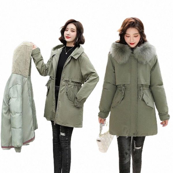 

women's down & parkas fashion winter jacket thick warm women coat remove liner hooded jackets female outwear b3bd#, Black