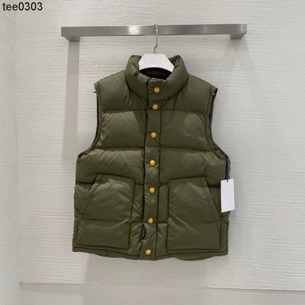 

embroidered down vest for men and women in autumn and winter 2022 new fashionable and versatile women's outer vest thickened waistcoat, Black;white