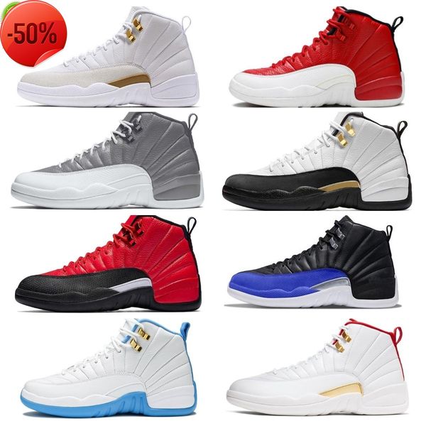 

boots mens 12 12s university blue basketball shoes jumpman fiba ovo white royalty taxi utility reverse flu game gamma blue stealth dark grey, Black
