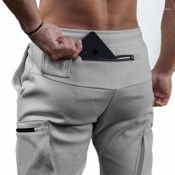 

men's pants brother sports fitness camouflage leisure running training zipper pocket1 59wr#, Black