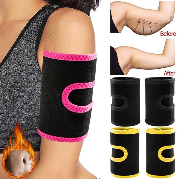 

womens shapers arm trimmers sauna sweat band for women effect slimmer anti cellulite weight loss workout body shaper 220919, Black;white