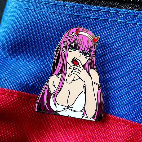 

brooch badge darling in franxx national second anime metal pin gift, Gray